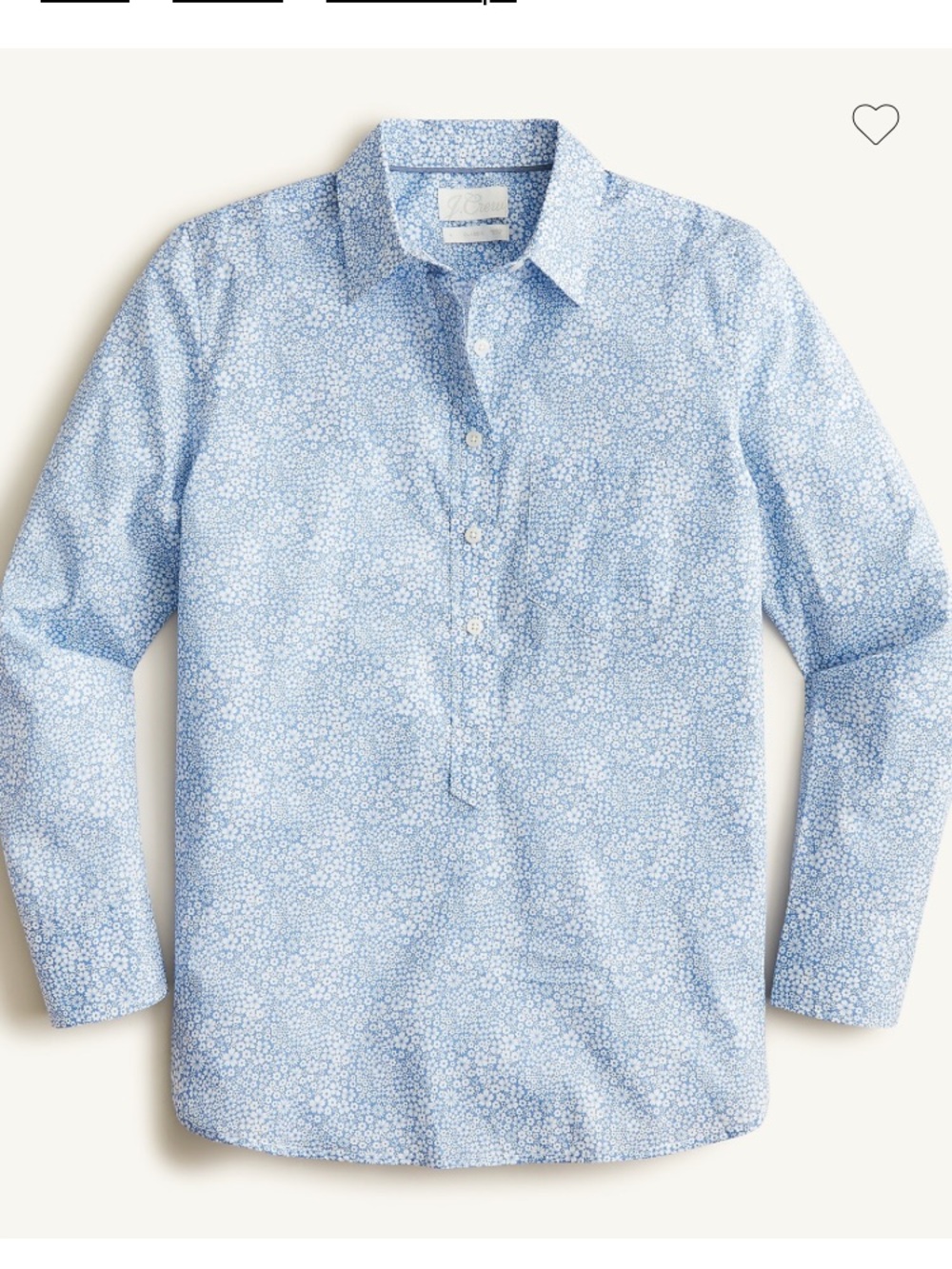 J. Crew Classic-fit organic cotton popover Liberty® Jacqueline's Blossom fabric